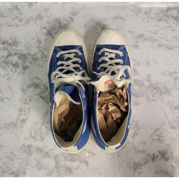 Comme Des Garcons Play X Chuck Taylor All Star Royal Blue Shoes Men's Size 10 - Picture 4 of 7